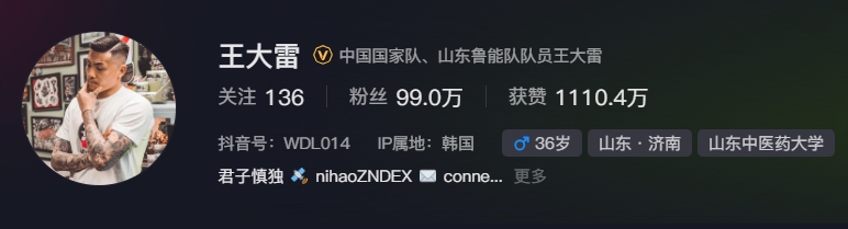  事出突然？泰山賽前幾小時亞冠退賽，王大雷社媒IP還顯示在韓國