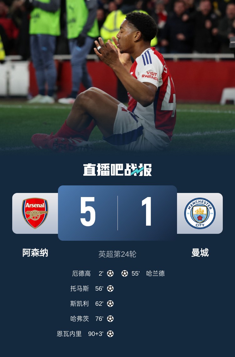  硬氣槍手無(wú)畏強(qiáng)敵！阿森納本賽季5-1碾壓曼城，3-0完勝皇馬